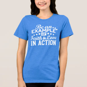 Christian Motivation Design – Faith, Love, and Act Tri-Blend Shirt