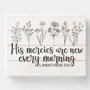 Christian Motivation Meditation Scripture Wooden Box Sign