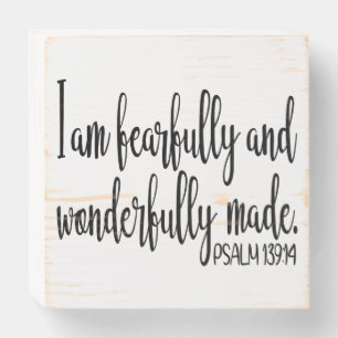 Christian motivation Scripture Wooden Box Sign