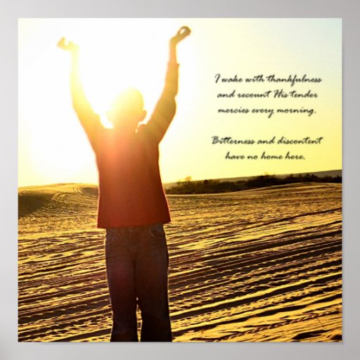 Christian Motivational Poster -Contentment Sunrise | Zazzle