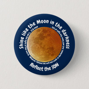 Christian motivational quote 6 cm round badge button