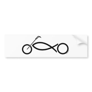 Christian motorcycle clothing and accessories bumper sticker