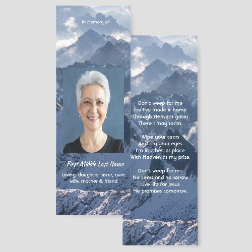 Christian Mountains Alpine Memorial Keepsake