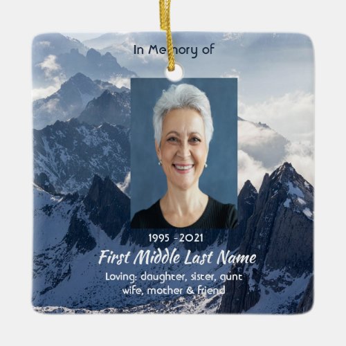 Christian Mountains Alpine Memorial Keepsake