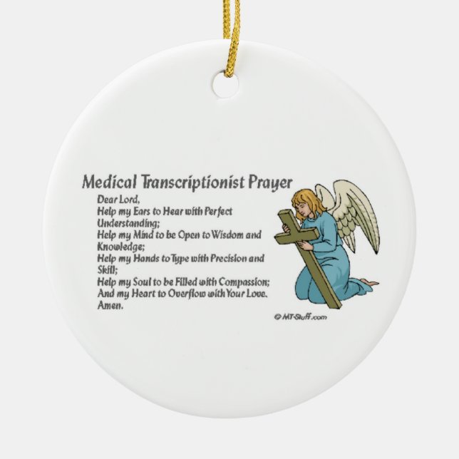 Christian MT Prayer Ceramic Ornament (Front)