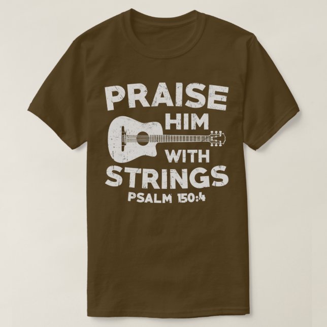 Christian Music Church Guitar Bass Jesus  Rock Gif T-Shirt (Design Front)