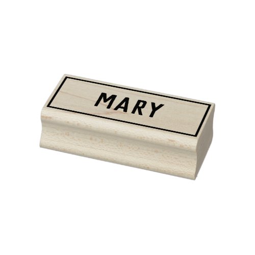 Christian Name Mary on a Rubber Stamp