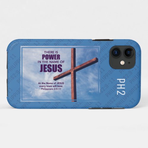 Christian NAME OF JESUS Cross  Philippians 29_11 iPhone 11 Case