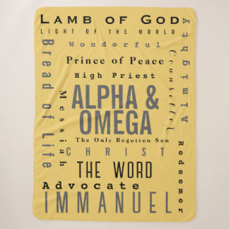 Christian Names Of God, Modern Simple Sherpa Blanket