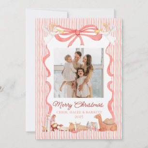 Christian Nativity Photo Greeting Christmas Card,  Holiday Card
