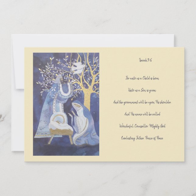 Christian Nativity Scene Holiday Card (Front)