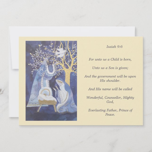 Christian Nativity Scene Holiday Card (Front)