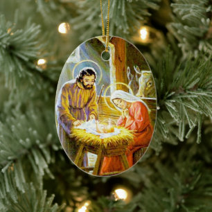 Christian Nativity Vintage Christmas Ornament