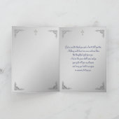 Christian Navy and Silver Floral Thank You Card (Inside)