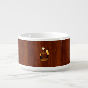 Christian Nazarene Cross Symbols in Gold Bowl