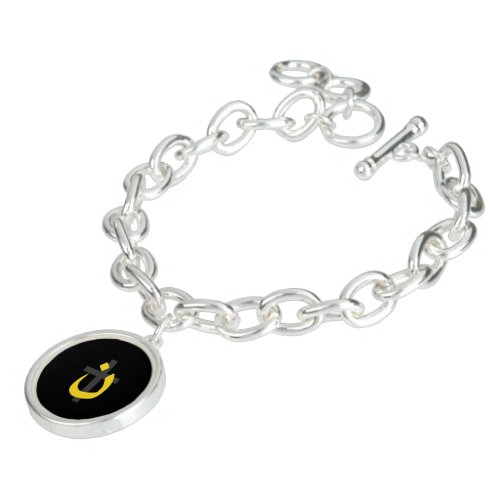 Christian Nazarene Symbol Solidarity Cross Yellow Charm Bracelet