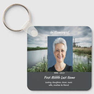 Christian Netherlands windmill  Memorial Keepsake  Keychain