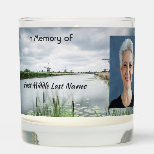 Christian Netherlands windmill Memorial Keepsake Scented Candle