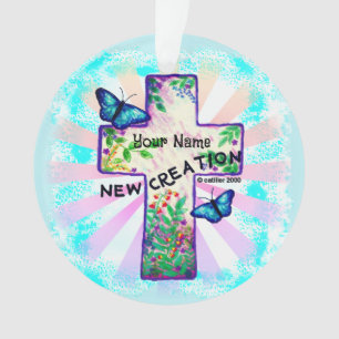 Christian New Creation Cross Ornament