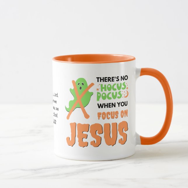 Christian NO HOCUS POCUS Halloween Mug (Right)