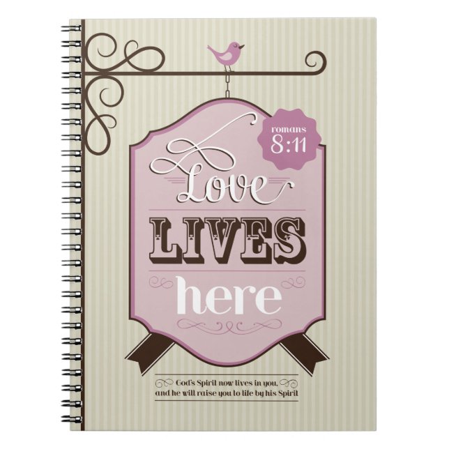 Christian Note Book Love Believe Scripture Faith (Front)