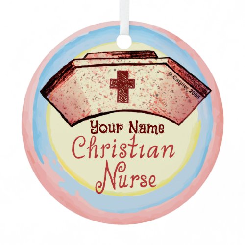 Christian Nurse Angel Metal Ornament