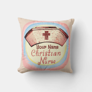 Christian Nurse Angel Throw Pillow