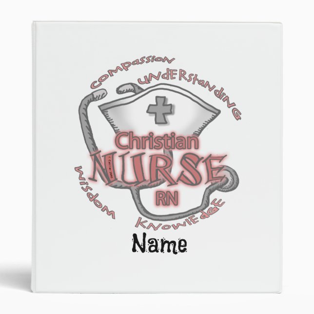 Christian nurse axiom  3 ring binder (Front)