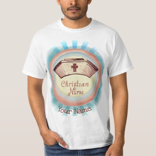 Christian Nurse Cap custom name T_Shirt