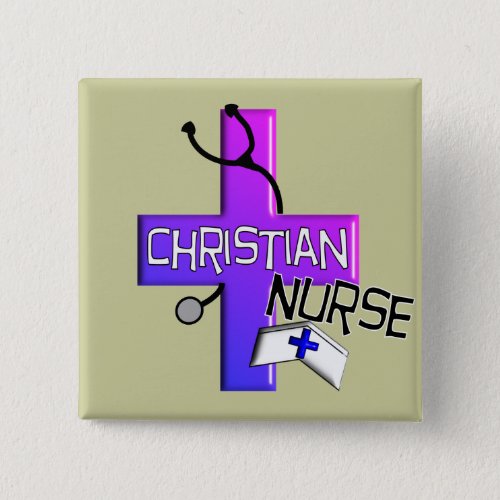 Christian Nurse Gifts Button