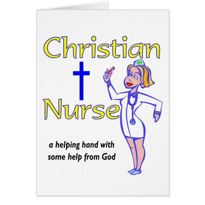 Christian Nurse religious gift Greeting Cards