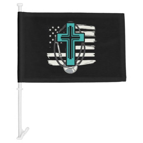 Christian Nurse RN USA Flag Nursing Christianity
