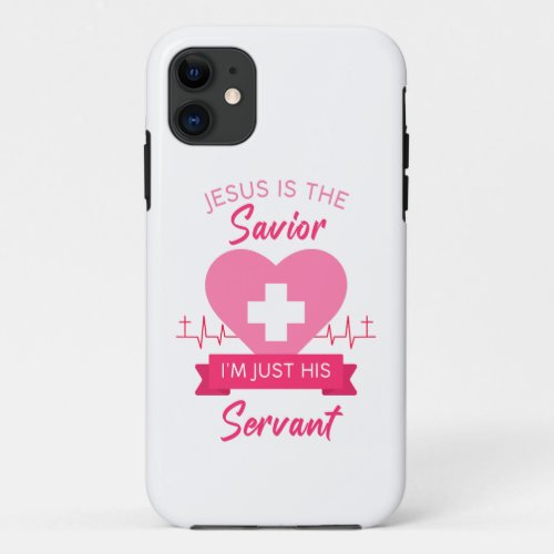 Christian Nurse Womens Jesus Savior Gospel Graphic iPhone 11 Case