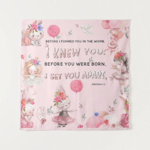 Christian Nursery Art - Jeremiah Bible Verse Tapestry