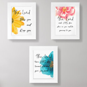 Christian Nursery Wall Art Set Numbers 6:24-26