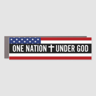 Christian One Nation Under God Bumper Car Magnet