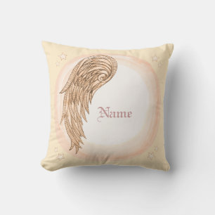 Christian one wing angel custom name pillow