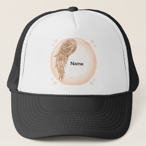 Christian one wing angel trucker hat