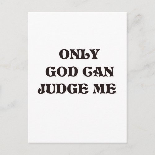 Christian Only God Can Judge Me Design Postcard