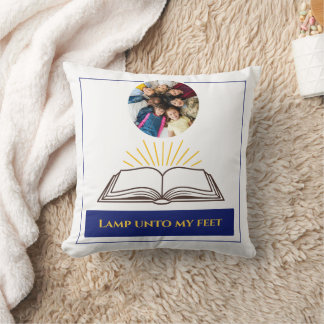 Christian Open Bible Rays Word of God Throw Pillow