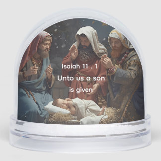 Christian ornament for Her, Bible Scriptures Snow Globe