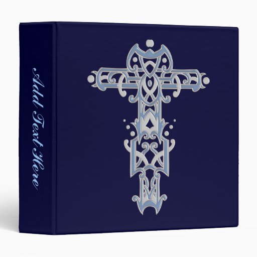 Christian Ornate Cross 40 Vinyl Binder