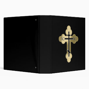 Christian orthodox cross 3 ring binder