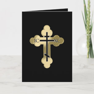 Christian orthodox cross card