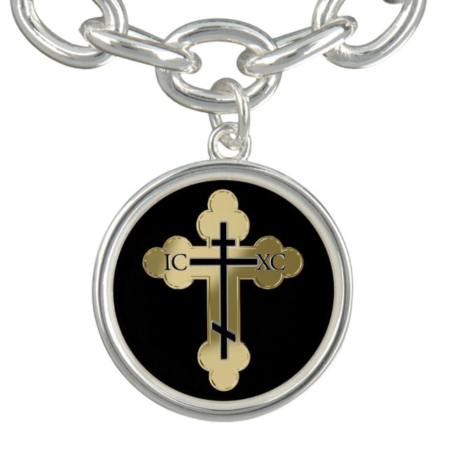Christian orthodox cross charm bracelet (Design)