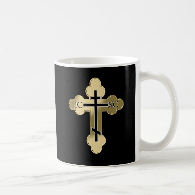 Christian orthodox cross coffee mug (Right)