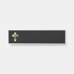 Christian orthodox cross door sign