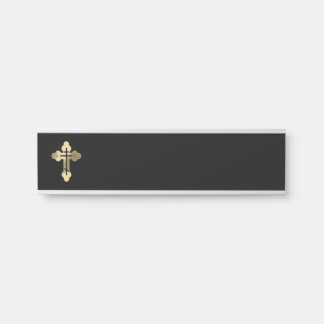 Christian orthodox cross door sign