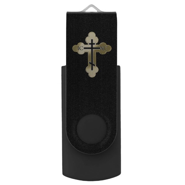Christian orthodox cross flash drive (Front Vertical)