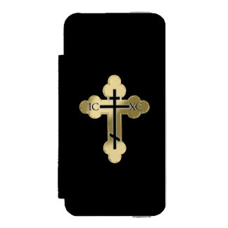 Christian orthodox cross iPhone SE/5/5s wallet case